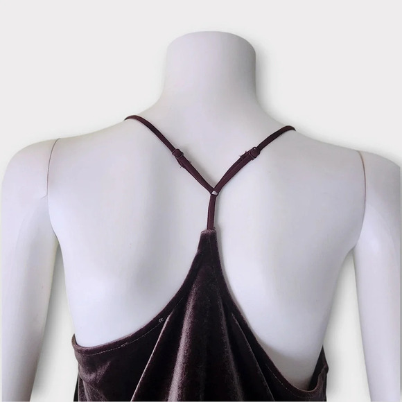 NSR Womens Velvet Cami Size S Racerback Drape Front - Picture 4 of 7